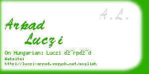 arpad luczi business card